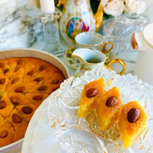 Basbousa with Almonds