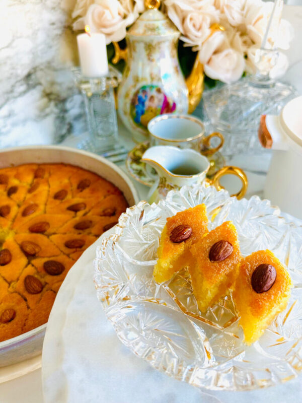 Basbousa with Almonds